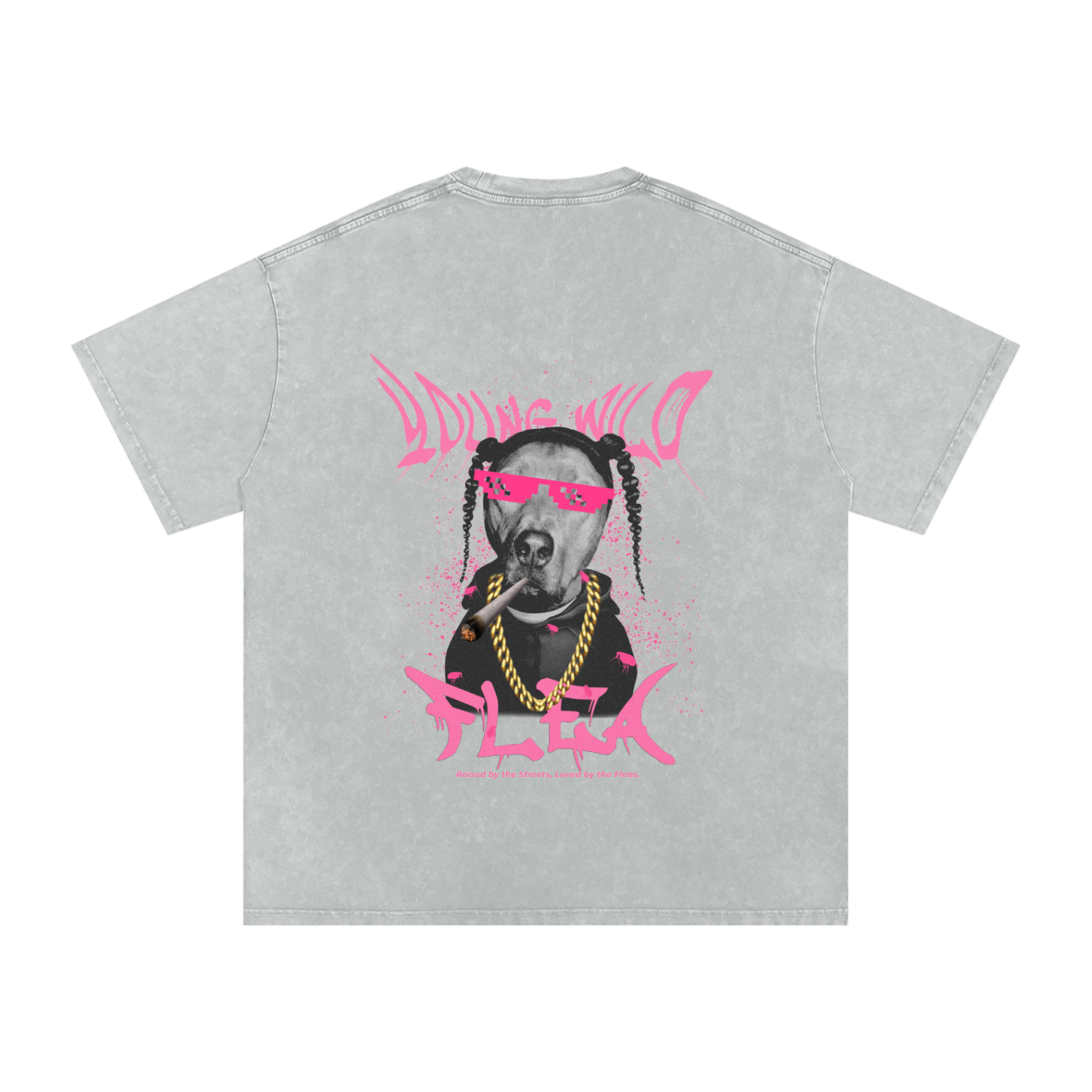 Young Wild and Flea - Oversized Shirt - Pawp Culture