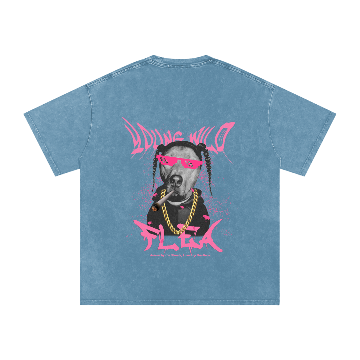 Young Wild and Flea - Oversized Shirt - Pawp Culture