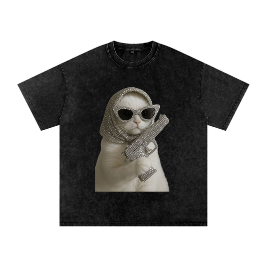 Bad Ass Cat - Oversized Shirt - Pawp Culture