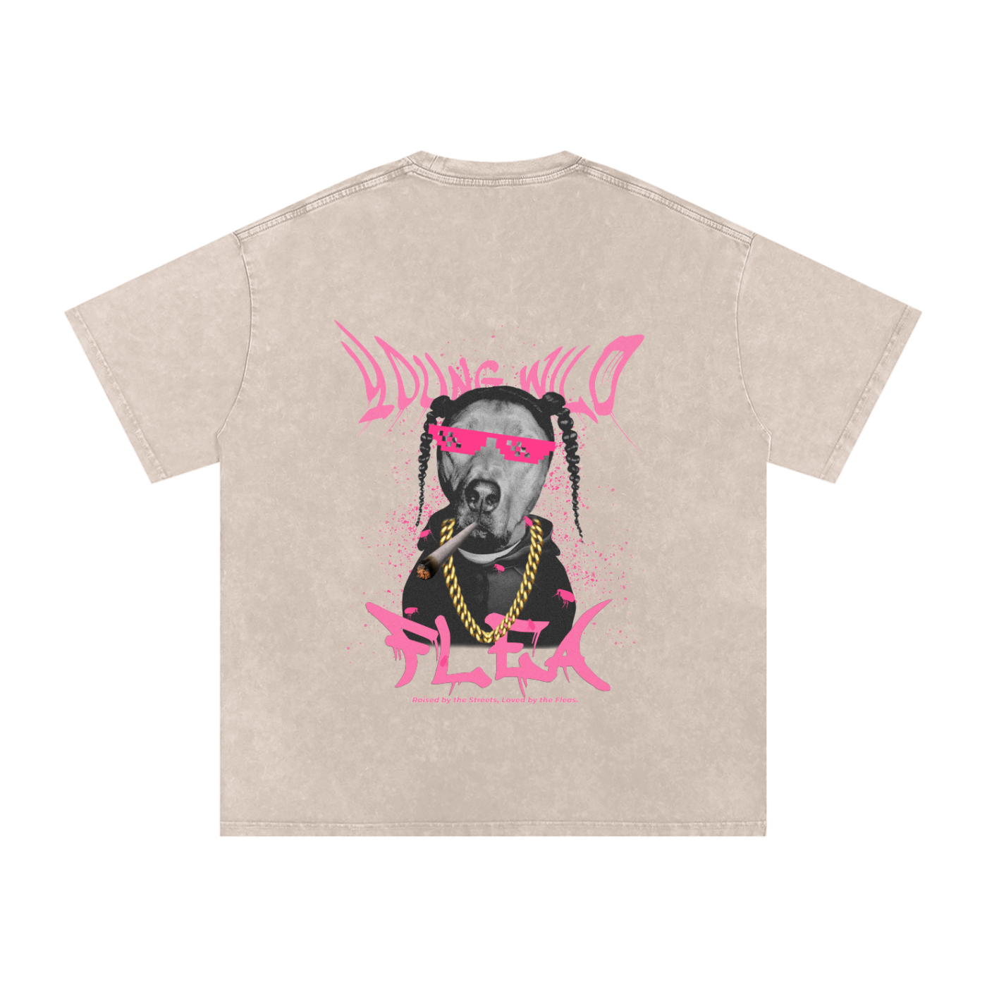 Young Wild and Flea - Oversized Shirt - Pawp Culture